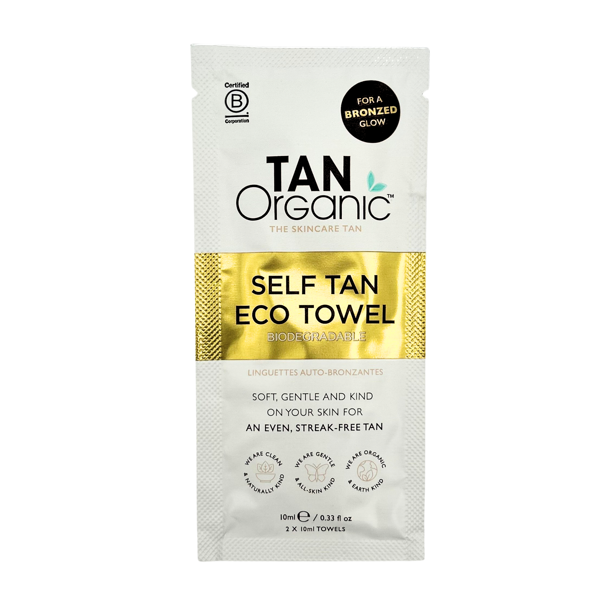 TANORGANIC SELF TAN ECO TOWELS 2 X 10ML