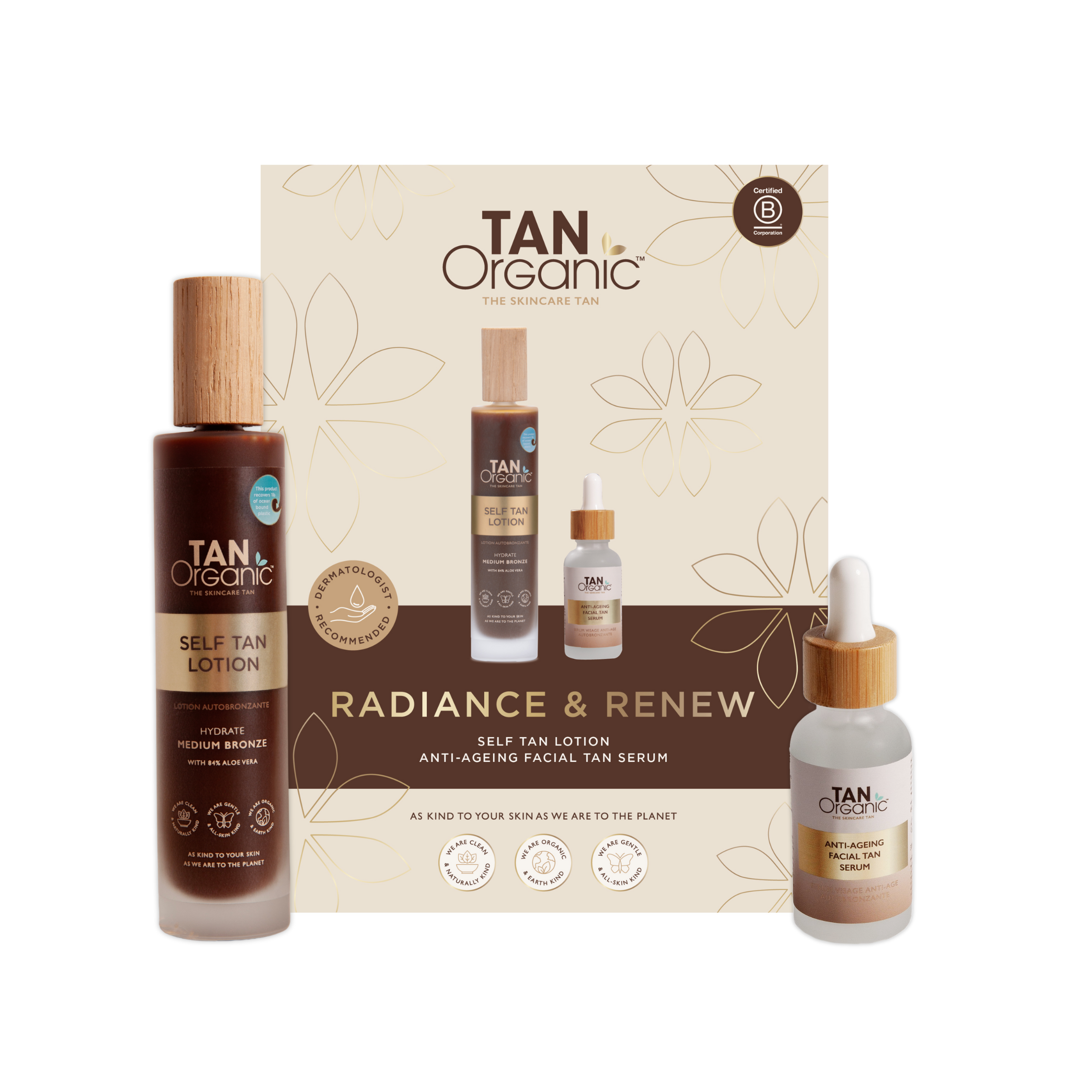 Radiance & Renew - Self Tan Lotion | Anti-Ageing Facial Tan Serum