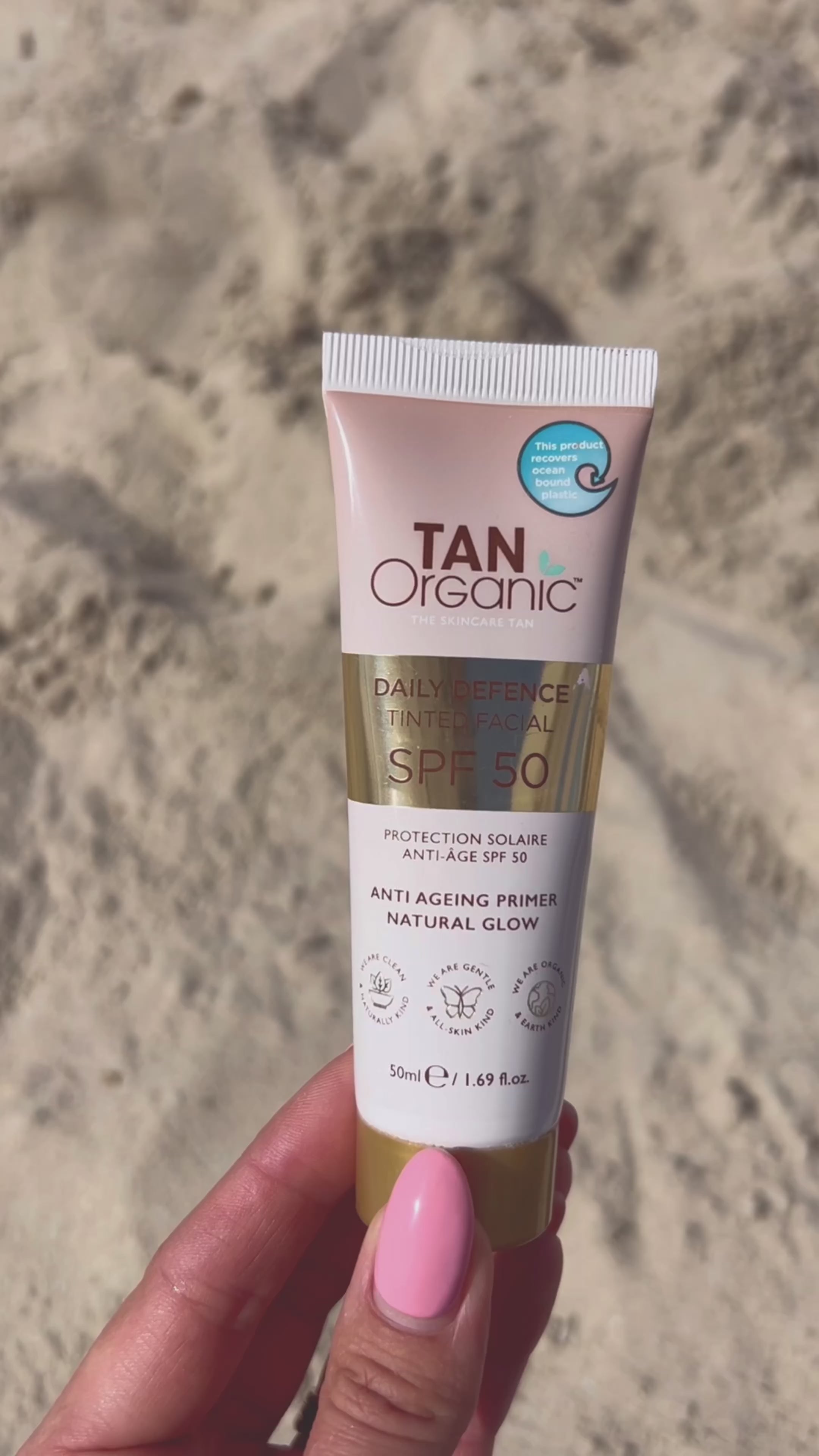 TanOrganic SPF 50 Daily Defence Tinted Facial Sunscreen - 50ml