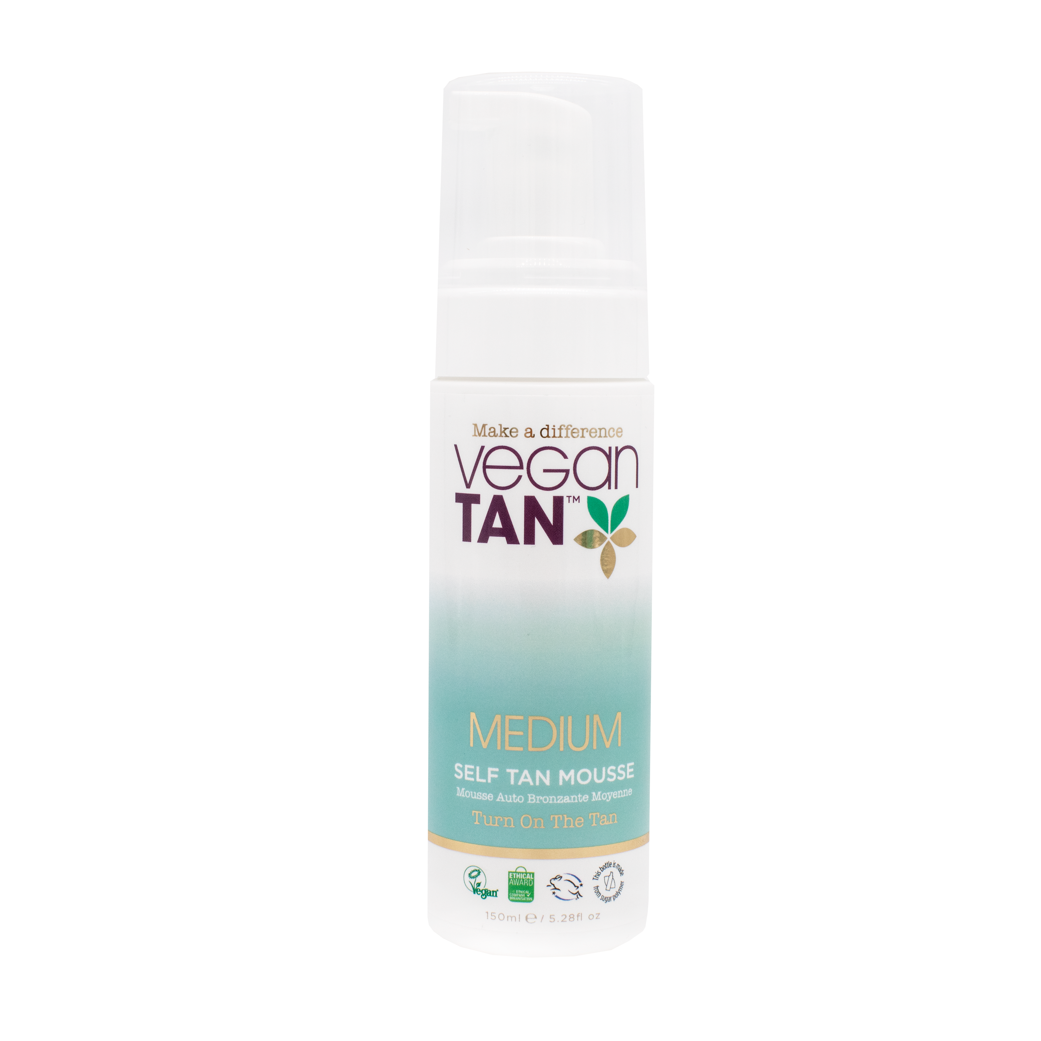 VEGANTAN SELF TAN MOUSSE 150ML MEDIUM