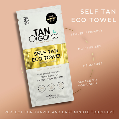 TANORGANIC SELF TAN ECO TOWELS 2 X 10ML