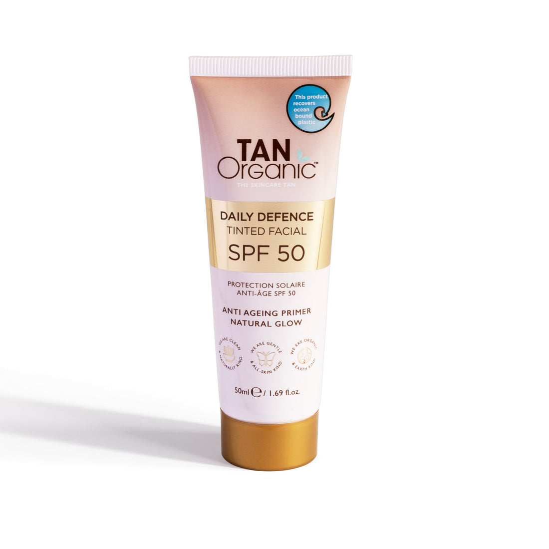 TanOrganic SPF 50 Daily Defence Tinted Facial Sunscreen - 50ml