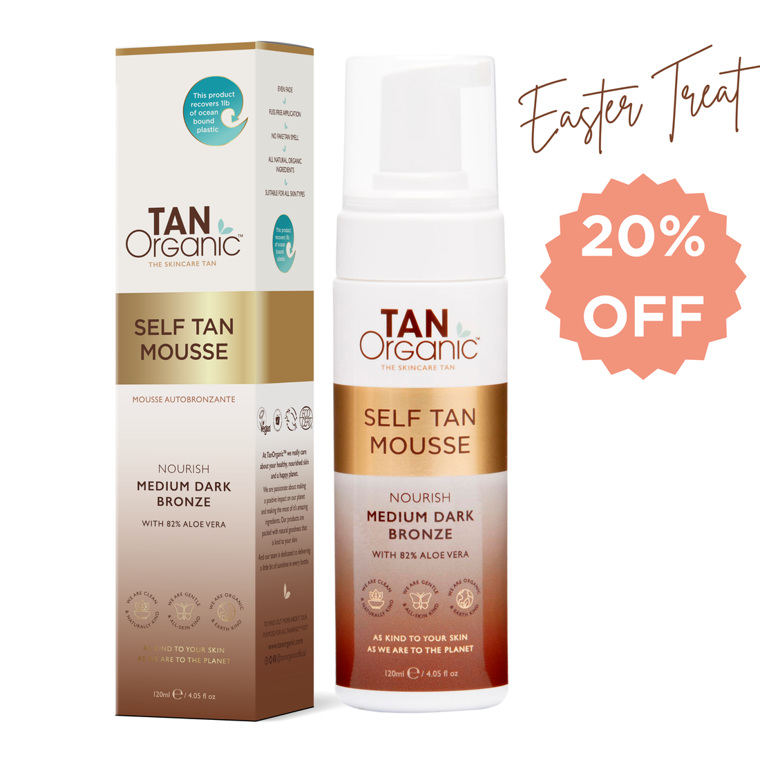 TanOrganic Self Tan Mousse - 120ml